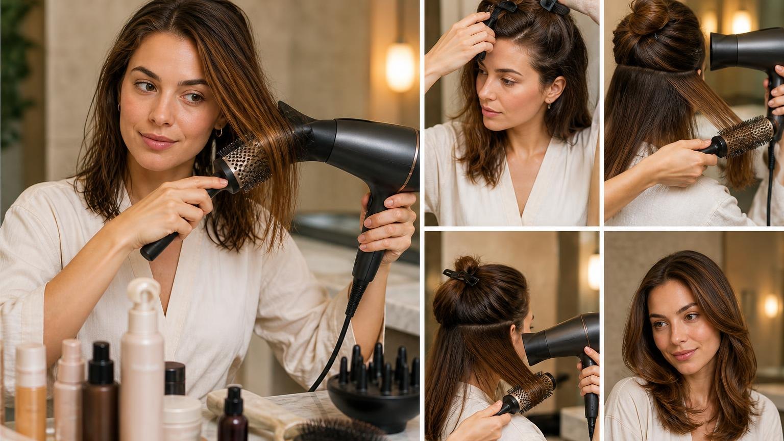 How to blow dry your hair at home, step by step