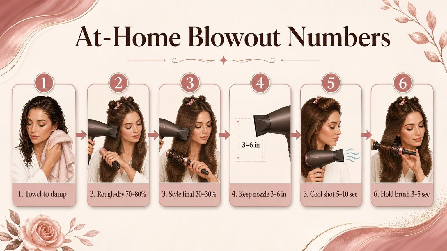 At-Home Blowout Numbers — the key figures from this guide at a glance