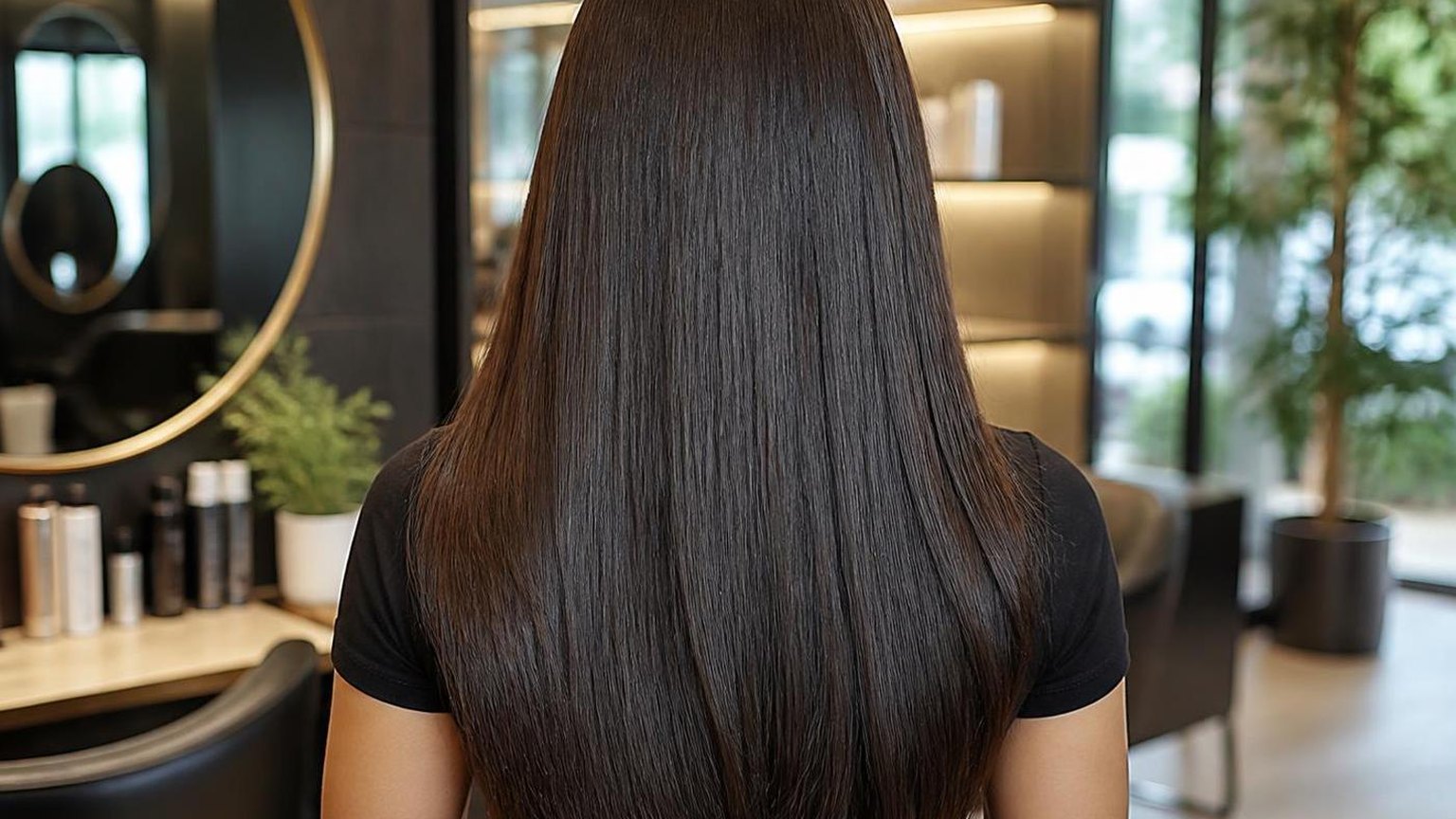 Blow drying curly hair straight without wrecking it — shown step by step in this guide