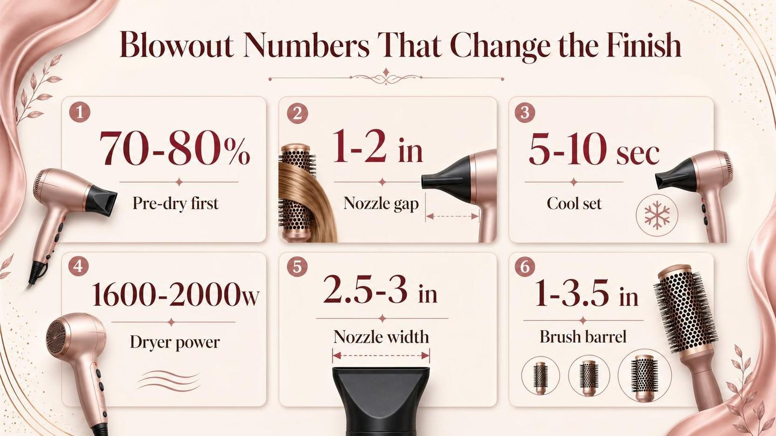 Blowout Numbers That Change the Finish — the key figures from this guide at a glance