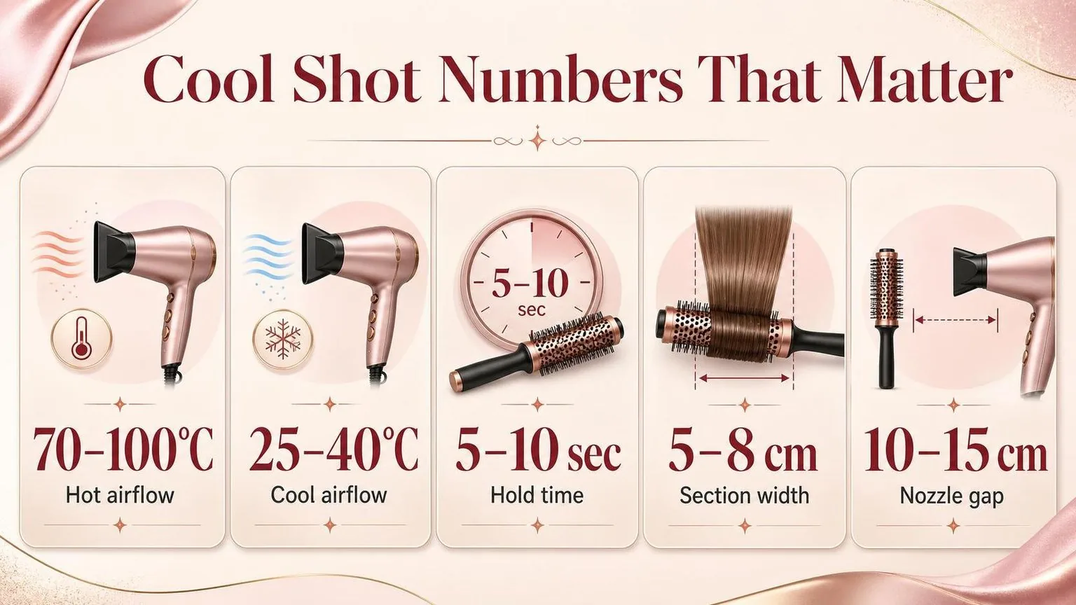 Cool shot button hair dryer — the key figures at a glance