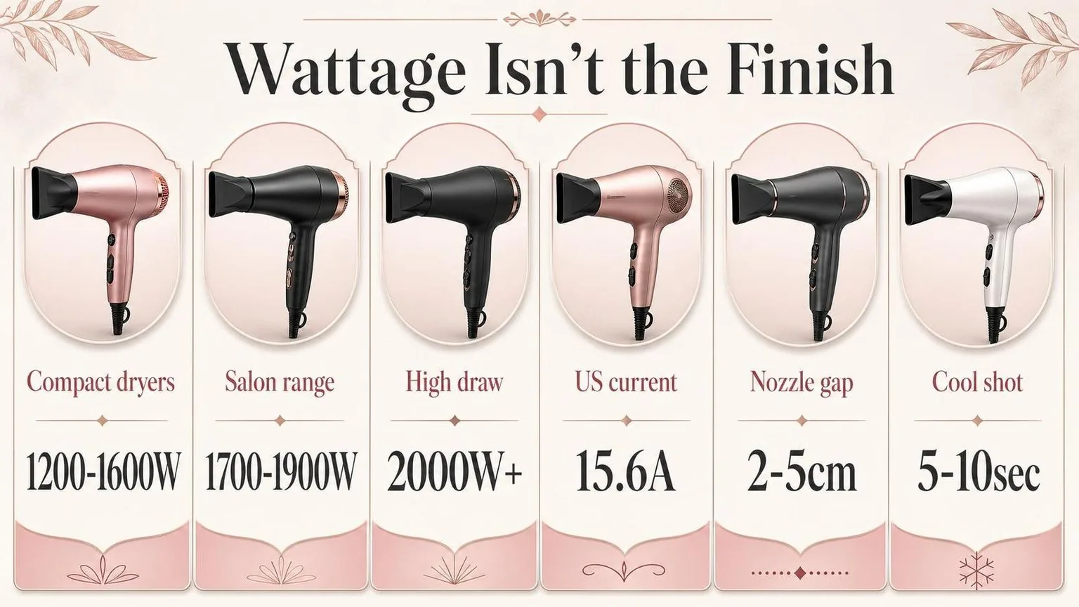 What wattage hair dryer is best — a quick reference chart
