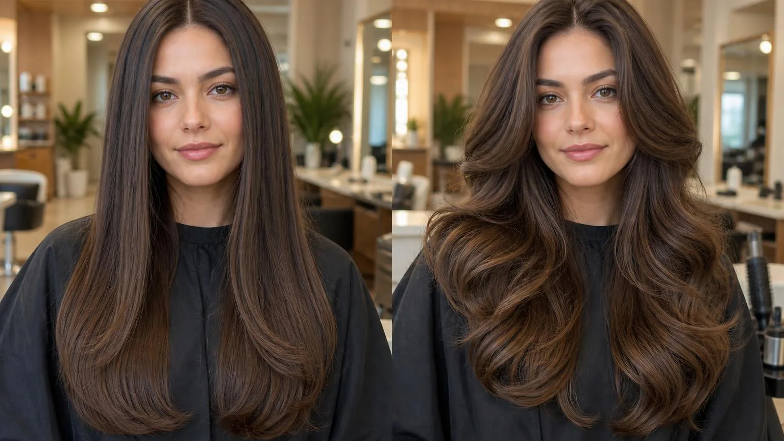 Step-by-step sectioning at the nape, close-up, in natural daylight