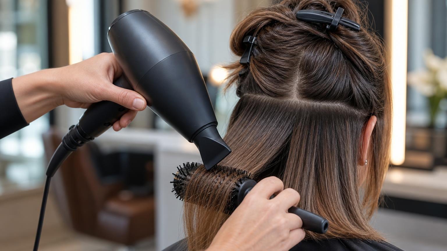 How long a blow dry should actually take — shown step by step in this guide