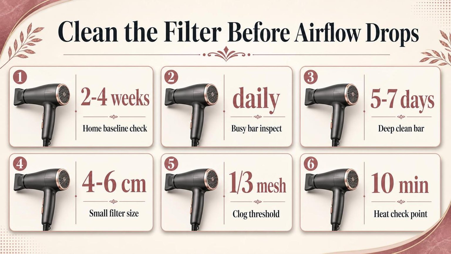 Clean the Filter Before Airflow Drops — the key figures from this guide at a glance