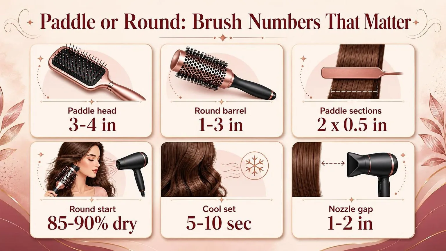 Paddle brush vs round brush — a quick reference chart