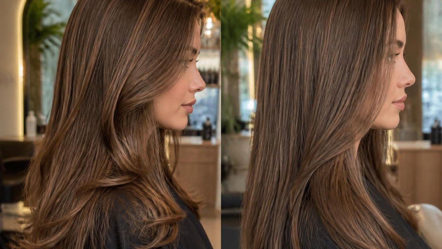 Round brush diameter, by hair length — shown step by step in this guide