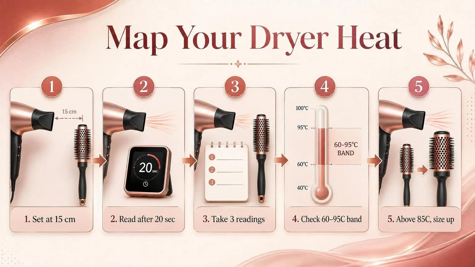 How hot do hair dryers get — the key figures at a glance