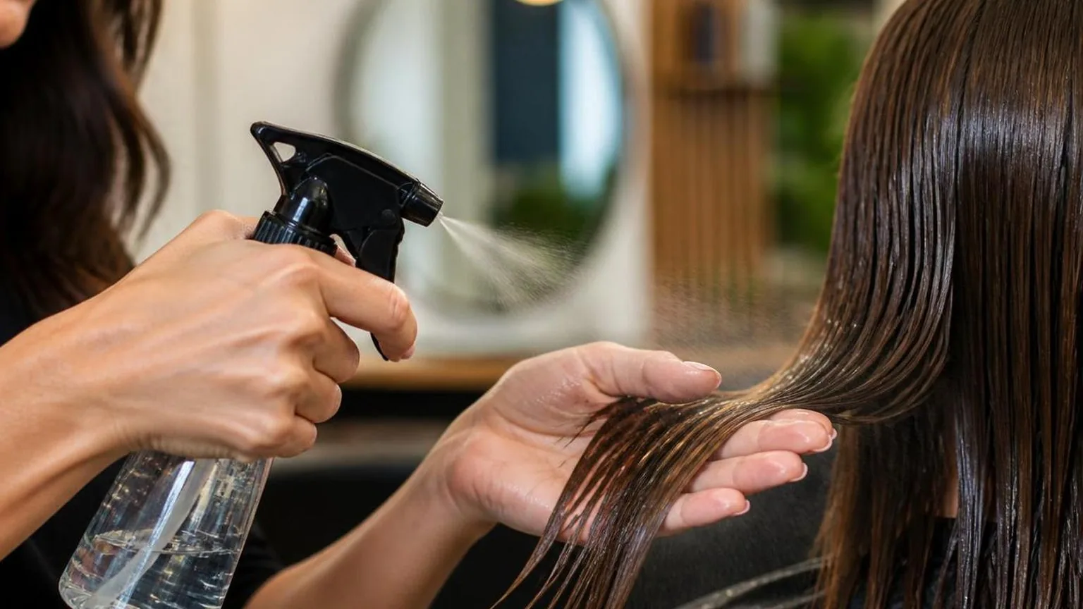 Side-by-side of two finishes on the same hair type, in everyday salon practice
