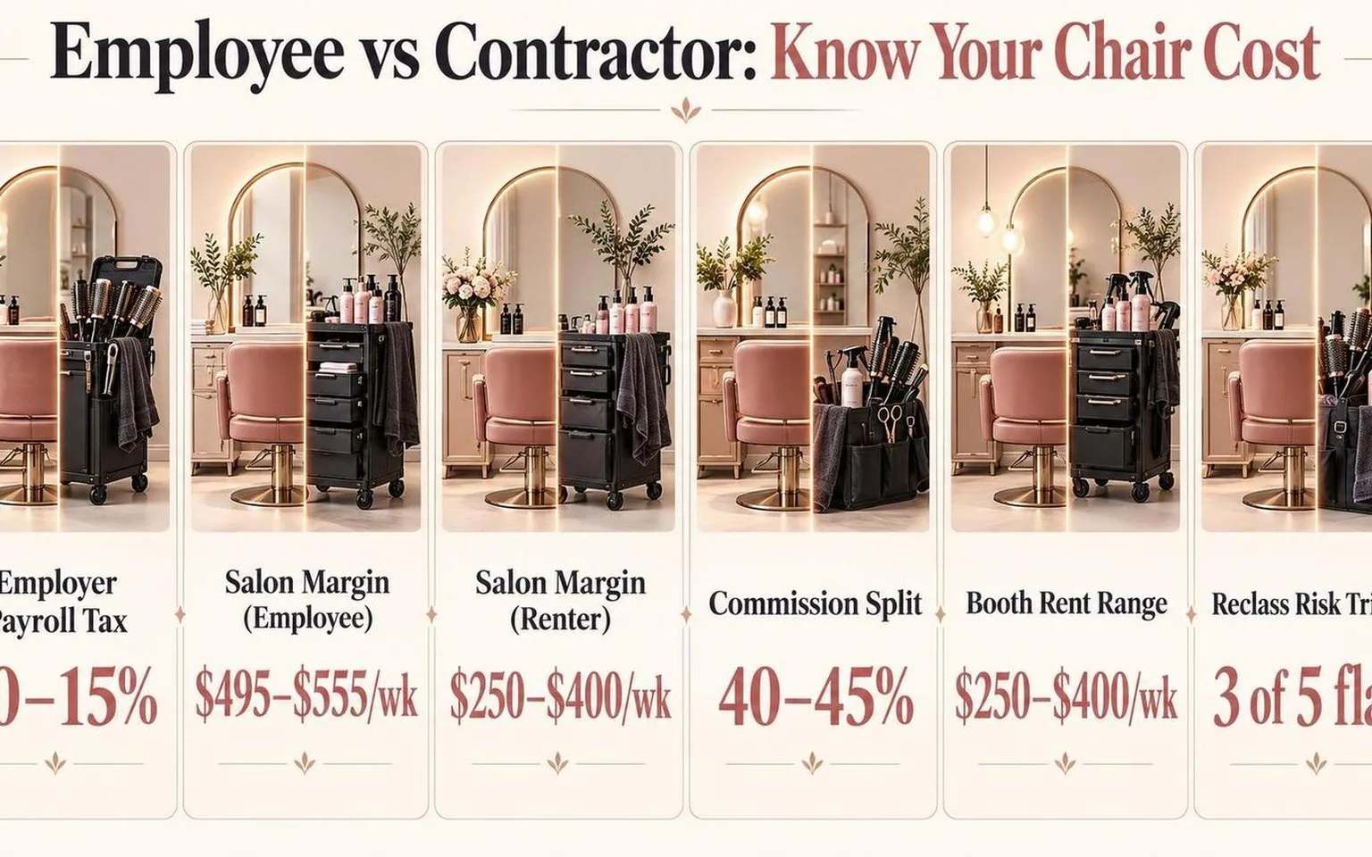 Employee vs Contractor: Know Your Chair Cost — the key figures from this guide at a glance