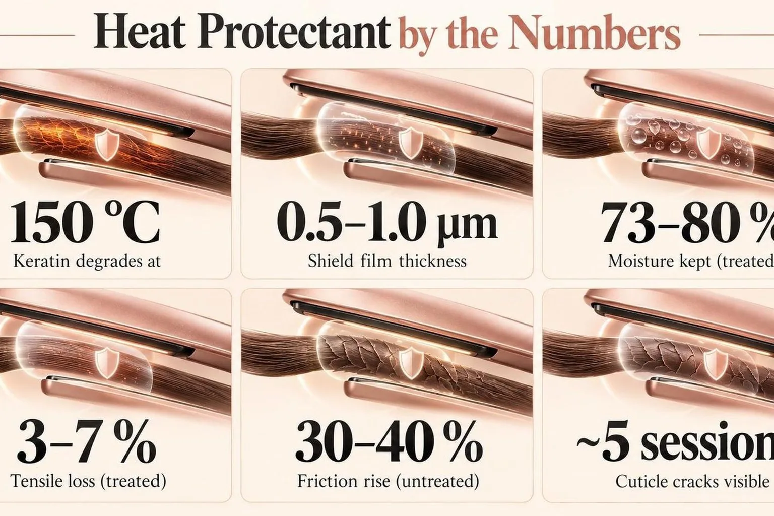 Heat Protectant by the Numbers — the key figures from this guide at a glance